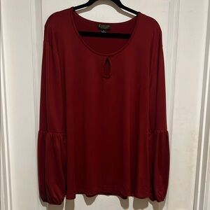 🌞3/$25 Forbidden Society Red Bell Sleeve Relaxed Blouse